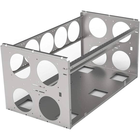 Silver Computer Mining Rig Frame - Picture 1 of 3